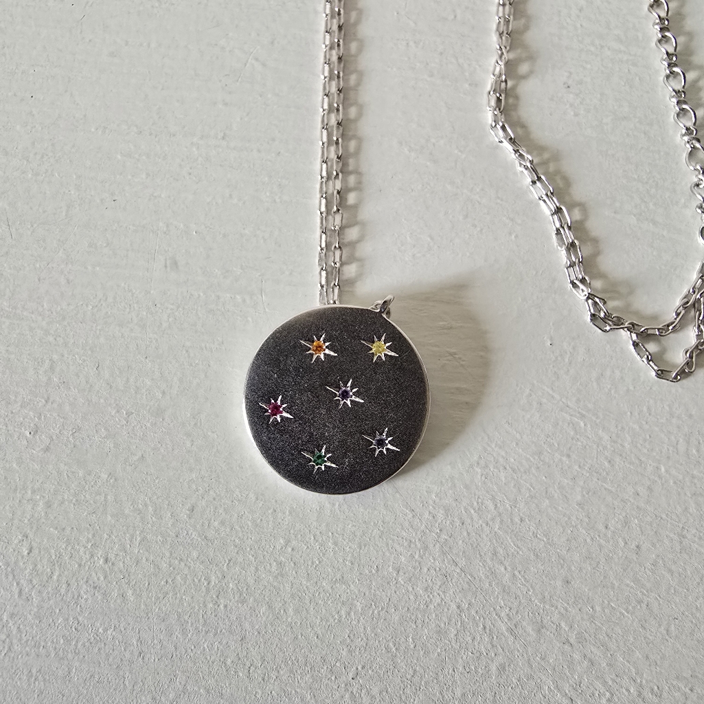 Silver Starry Night Pendant Necklace